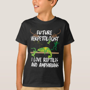 Camiseta Répteis e lagarto do presente dos anfíbios