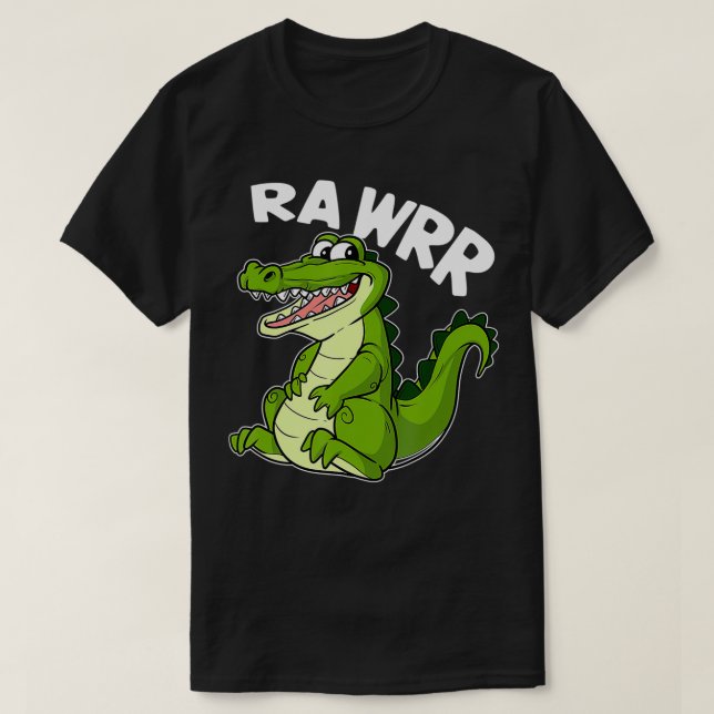 Camiseta Réptil Crocodilo de Alligador Cortado (Frente do Design)