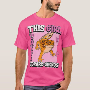 Camiseta Reptile Cita Que Essa Menina Ama Leopard Geckos
