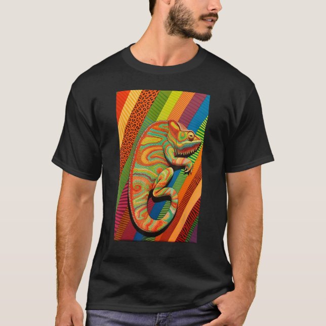 Camiseta Reptile e Lizard Op Chameleon (Frente)