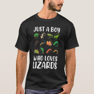 Camiseta Reptile Kids Lizard Apenas Um Menino Que Ama Lagar