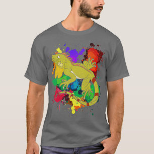 Camiseta Reptile Lover Pet Lizard Owner Colorful Iguana
