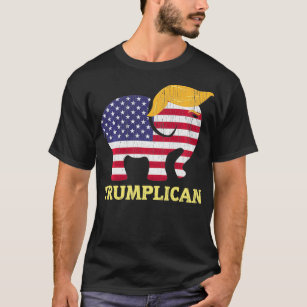 Camiseta Repub Eleitoral do Elefante Trumplican Trump Hair 