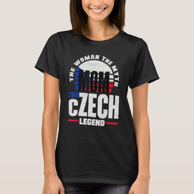 Camiseta República Checa República Checa Bandeira Mãe (Frente)