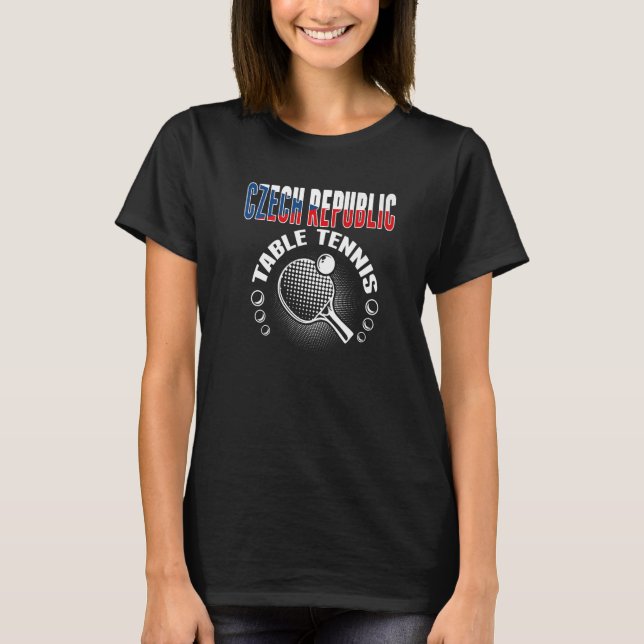 Camiseta República Checa Suporte a Tênis de Mesa Tcheco Pin (Frente)