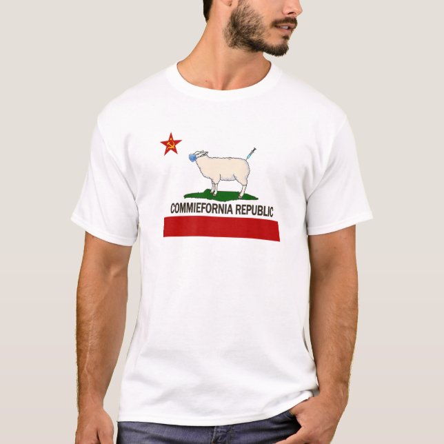 Camiseta República da Califórnia Bandeira Funny (Frente)