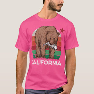 Camiseta República da Califórnia - Estado Flag Brown Grizzl