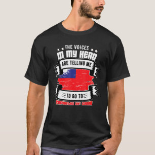 Camiseta República da China na minha cabeça