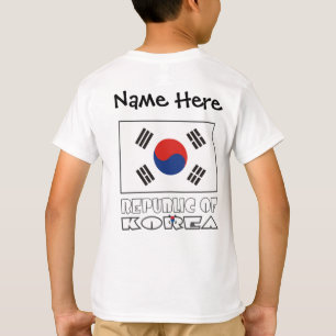 Camiseta República da Coreia e Bandeira da Coreia do Sul Se
