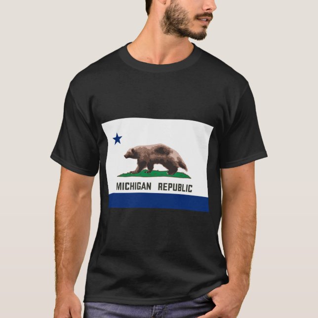 Camiseta República de Michigan Wolverine (Frente)