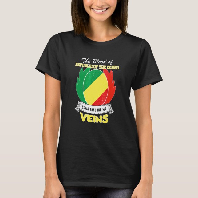 Camiseta República Do Congo Em Minhas Veias (Frente)