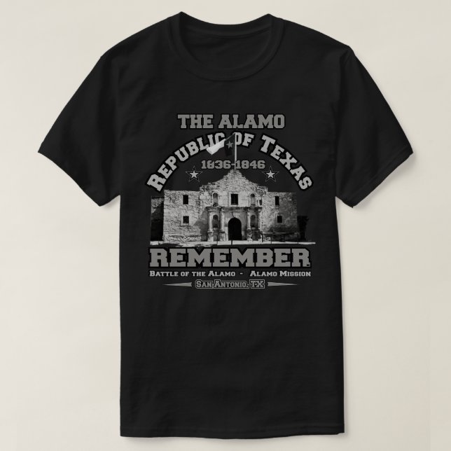 Camiseta República do Texas Álamo San AntonioTX (Frente do Design)