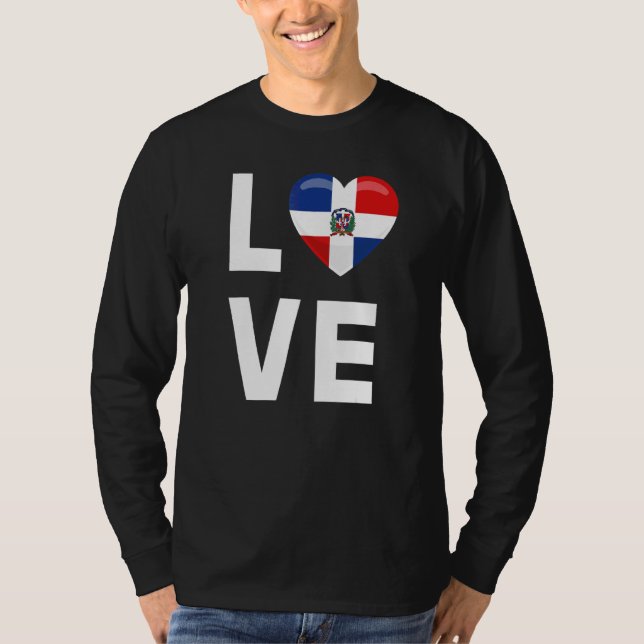 Camiseta República Dominicana Ama Bandeira da República Dom (Frente)