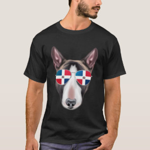 Camiseta República Dominicana Bandeira Miniatura Bull Terri