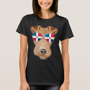 Camiseta República Dominicana Flag Fox Terrier Dog Pocke
