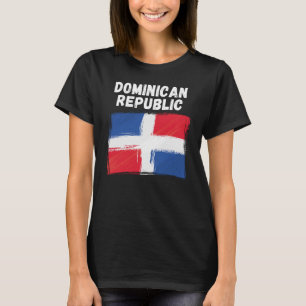 Camiseta República Dominicana Flag Vintage Grunge F