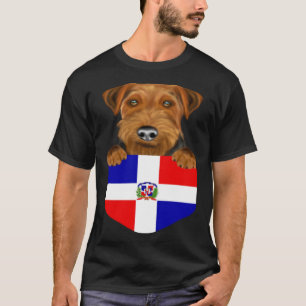 Camiseta República Dominicana Flag Welsh Terrier Dog Em Poc