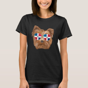 Camiseta República Dominicana Flag Yorkshire Terrier Dog Po