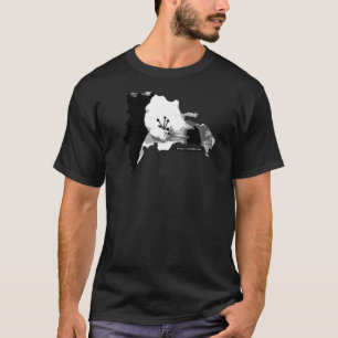 Camiseta República Dominicana Mapeia Arte Flor Souvenir Tro