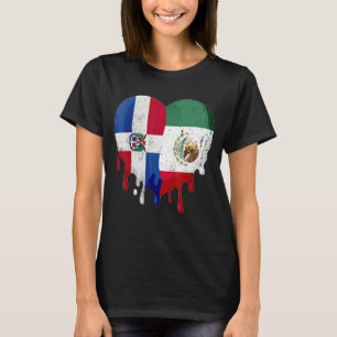 Camiseta República Dominicana México Sinalizador Coração Ci
