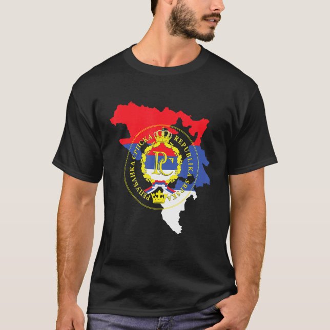Camiseta República dos Balcãs Srpska Flag Sarajevo (Frente)