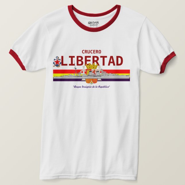 Camiseta República Espanhola "LIBERTAD" (Frente do Design)