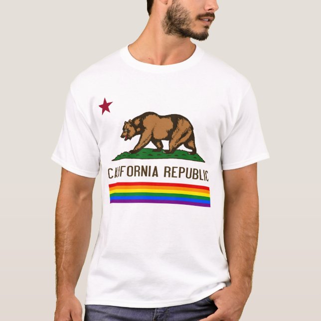 Camiseta República LGBT de Califórnia (Frente)