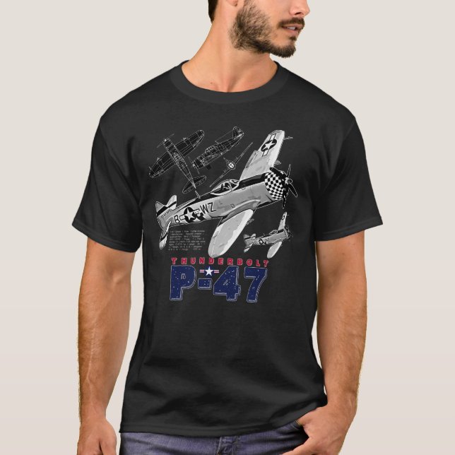 Camiseta Republica P-47 Thunderbolt Guerra Mundial - Segund (Frente)