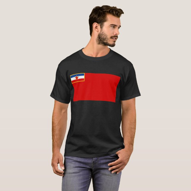 Camiseta República socialista da bandeira de Bósnia & de (Frente Completa)