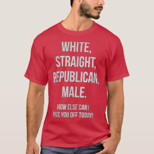 Camiseta Republicano MaleFunny Republican do Hetero Branco