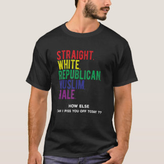 Camiseta Republicano Muçulmano Republicano-Hetero Branco