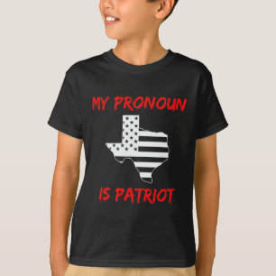 Camiseta Republicano Texano Engraçado Meu Pronome É Patriot