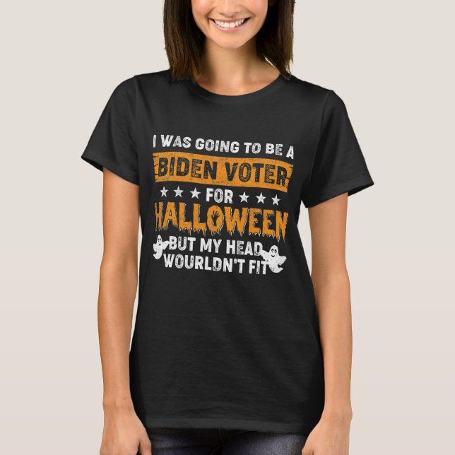 Camiseta Republicanos Anti Joe Biden E Halloween  (Frente)