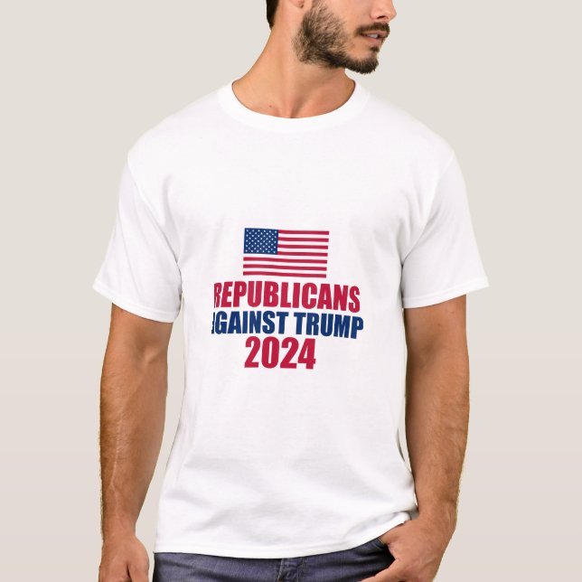 Camiseta Republicanos Contra a Eleição Trump 2024 (Frente)