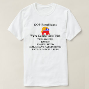 Camiseta Republicanos do GOP com quem estamos confortáveis.