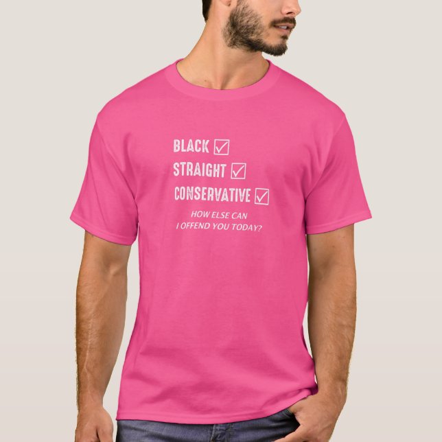 Camiseta Republicanos Mulheres Heteros Negras Conservadoras (Frente)