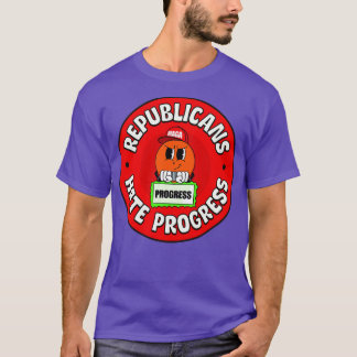 Camiseta Republicanos Odeiam Progresso Pró Progresso