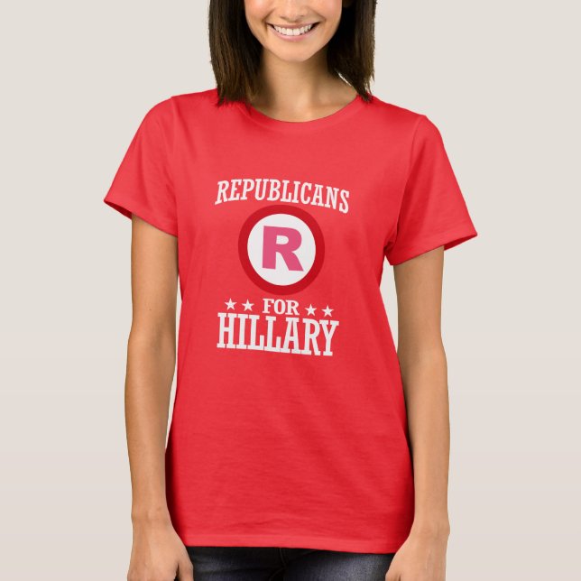 CAMISETA REPUBLICANOS PARA HILLARY (Frente)