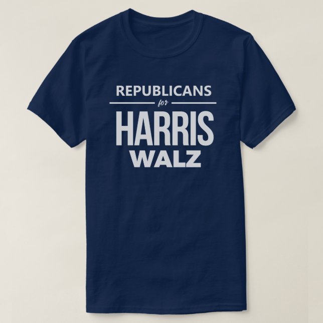 Camiseta Republicanos por Harris Walz (Frente do Design)