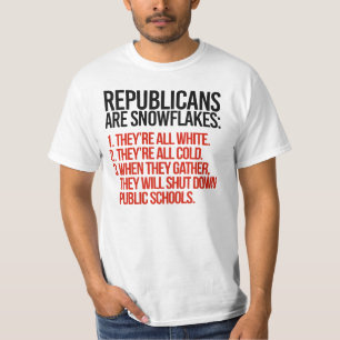 Camiseta Republicanos são flocos de neve