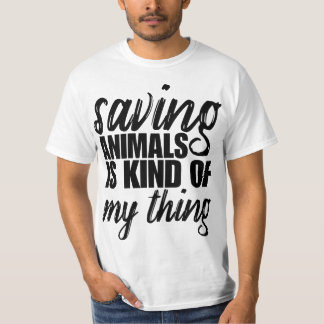 Camiseta Rescue Adop Wildlife Saving Animals Is Kinda My Th