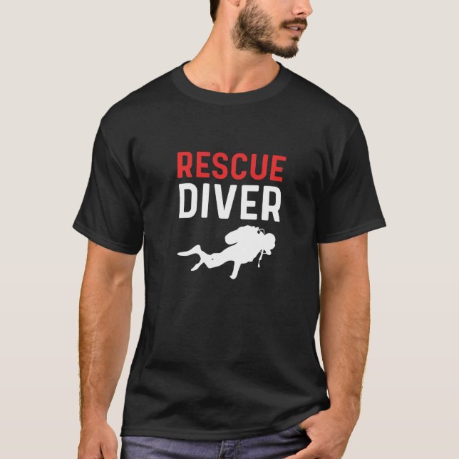 Camiseta Rescue Diver Crew Rescue Diving (Frente)