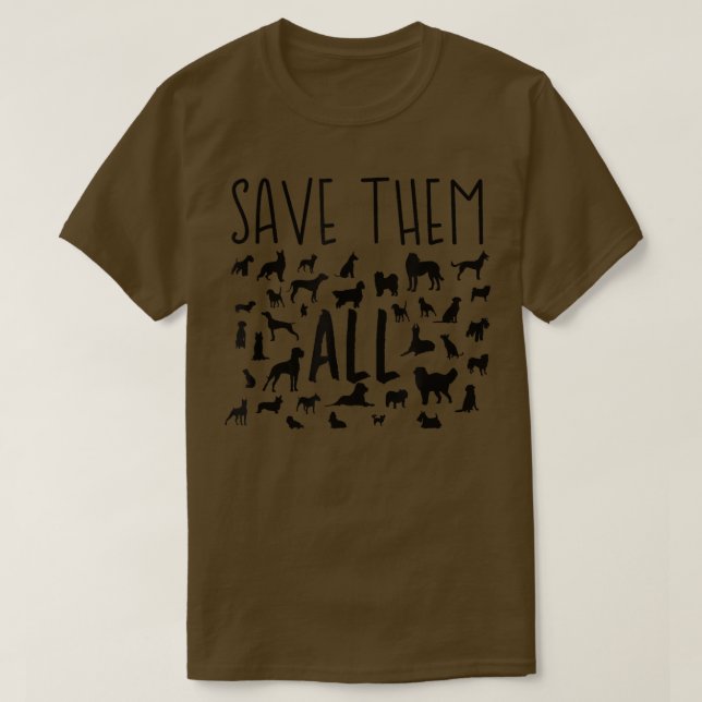 Camiseta Rescue Dog T  save them all  (Frente do Design)