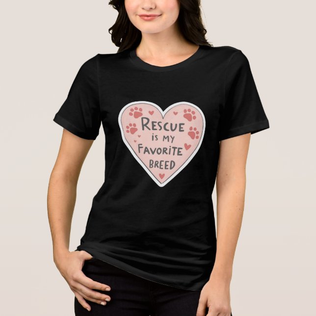 Camiseta Rescue Is My Favorite Breed (Frente)