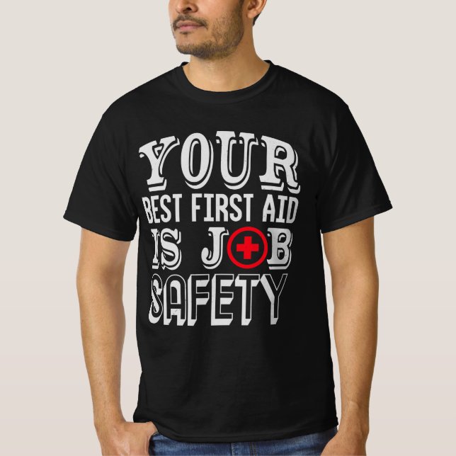 Camiseta rescue service work paramedic first aider (Frente)