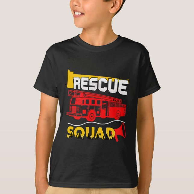 Camiseta Rescue Squad Lifesaver Fireman Gift Proud Firefigh (Frente)