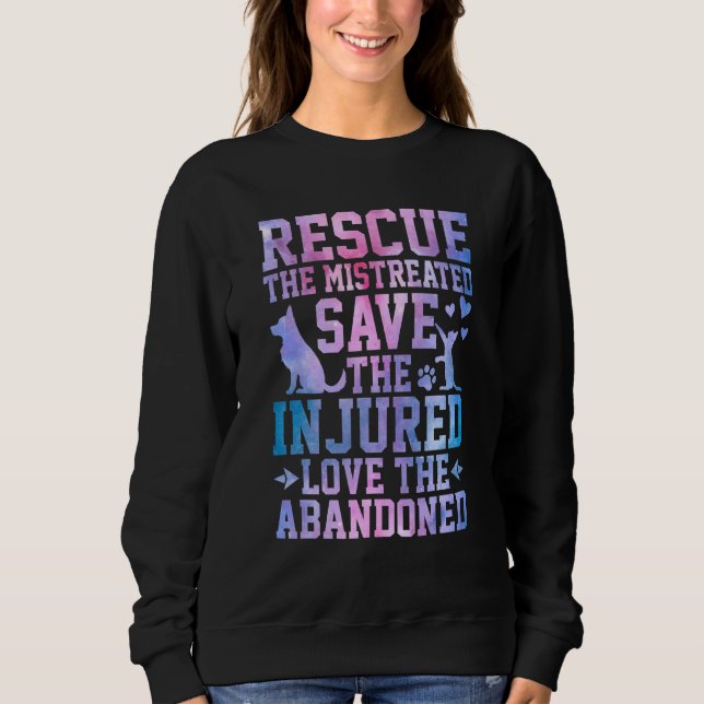 Camiseta Rescue The Mistreated Save The Injured Love The Ab (Frente)