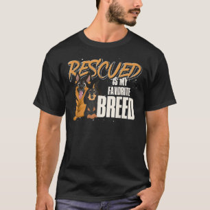 Camiseta Rescued Is My Favorite Breed German Shepherd Dachs