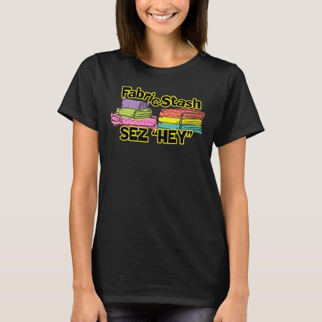 Camiseta Reserva de tecidos divertida para quem é acumulado (Frente)