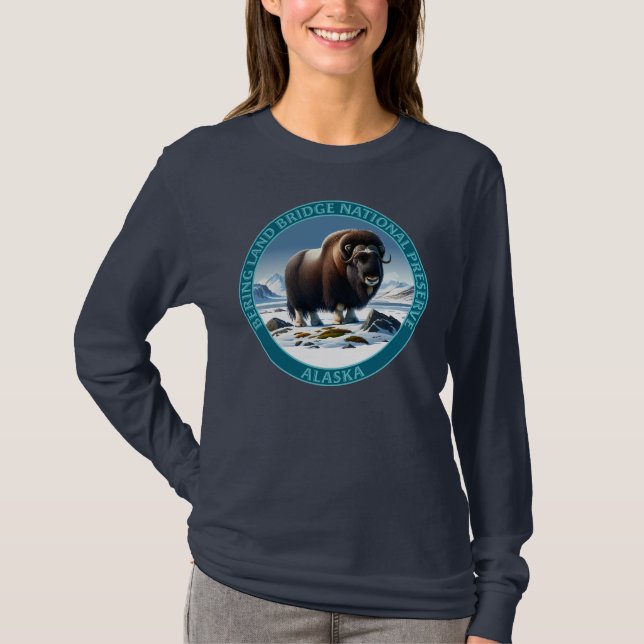 Camiseta Reserva Nacional da Ponte Terrestre de Bering Alas (Frente)